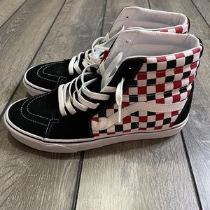 cheap red checkered vans